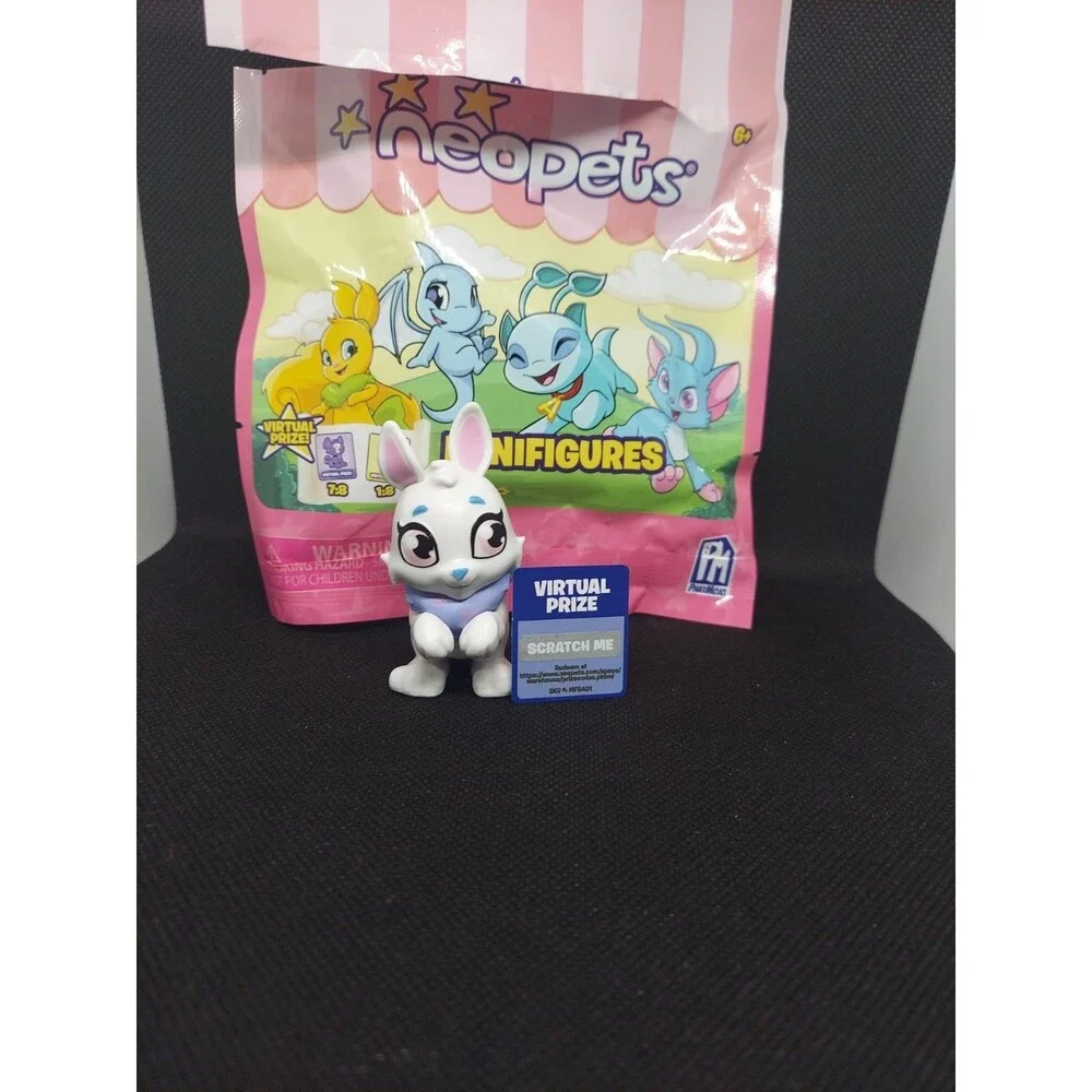 Neopets Phatmojo Minifigure Blind Bag Cybunny with Bag and Code